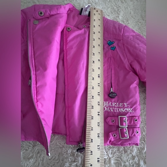 Harley-Davidson Vibrant Pink Kids Puffer Jacket‎ - Picture 8 of 11